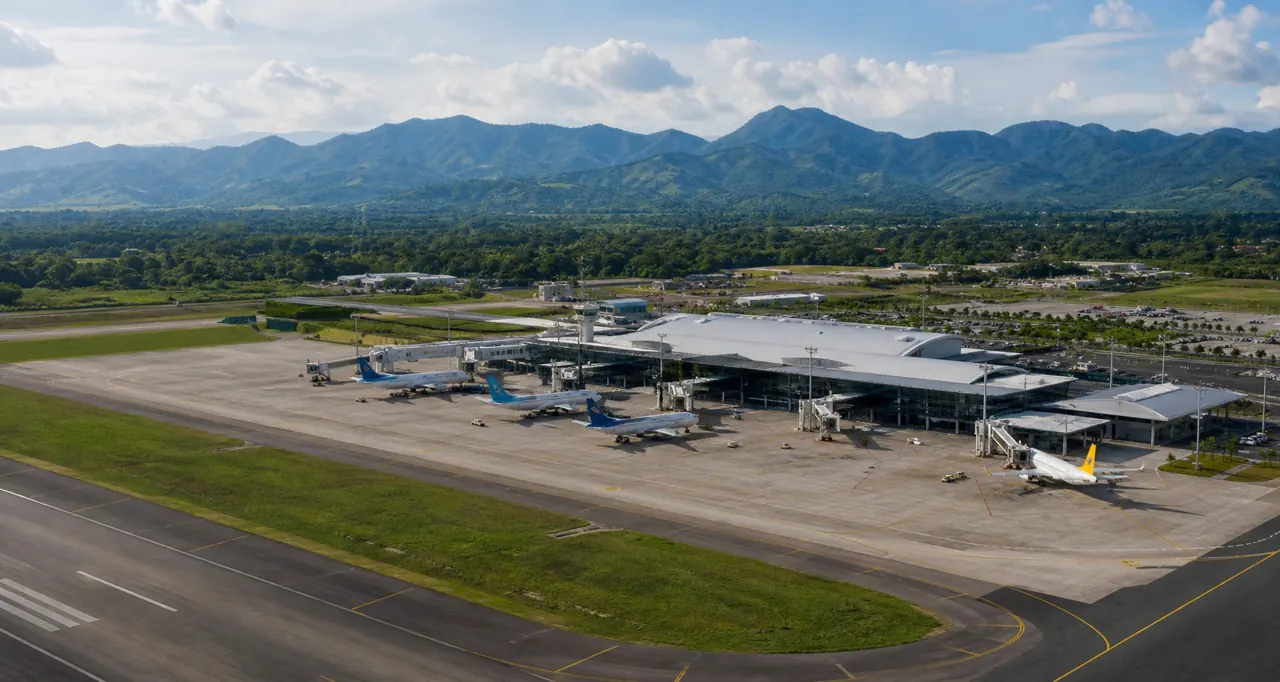 Vista aérea del Aeropuerto Internacional Ramón Villeda Morales